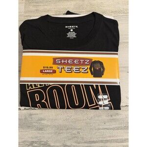 Sheetz Black T Shirt All About the Boom Boom Size L long sleeve burger Excellent